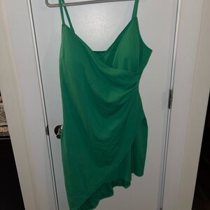 Green Asymmetrical Formal Dress